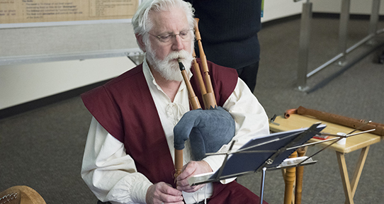 Musician at Medieval Workshop